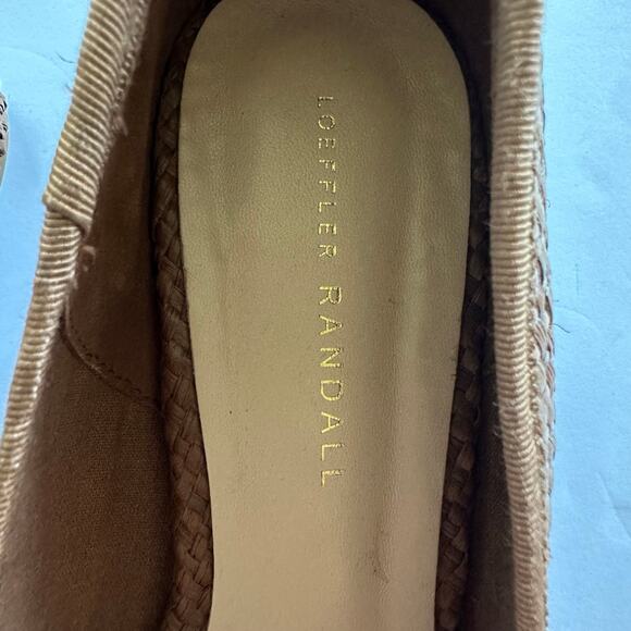 Loeffler Randall Nerine Brown Woven Raffia Square Toe Block Heel Pumps 10B - Picture 15 of 16